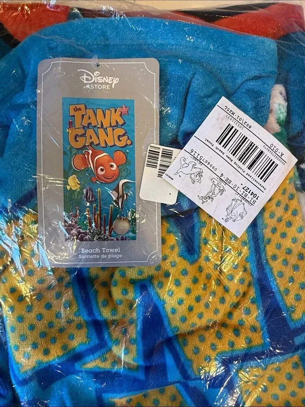 Disney Bright Blue & Yellow The Tank Gang Kids Beach Towel